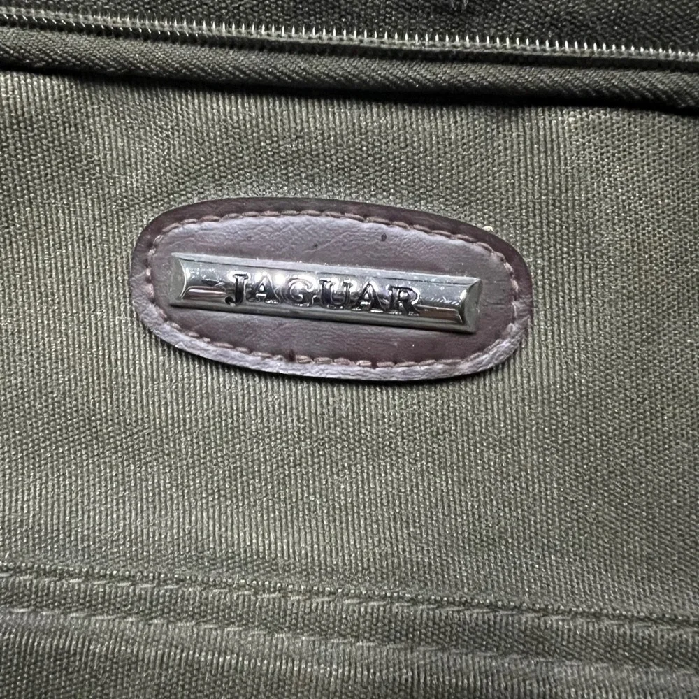 Jaguar Mens Messenger Bag Olive Green Canvas Shoulder Travel Satchel toiletry 12